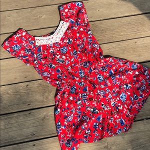 Floral and paisley romper